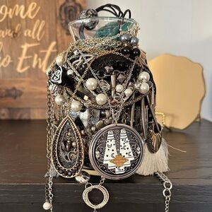 Elegant Mixed Jewelry Collection In A Mystery Jewelry Vase